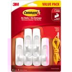 Command Medium White Adhesive Wall Hooks Value Pack - 6 Pack