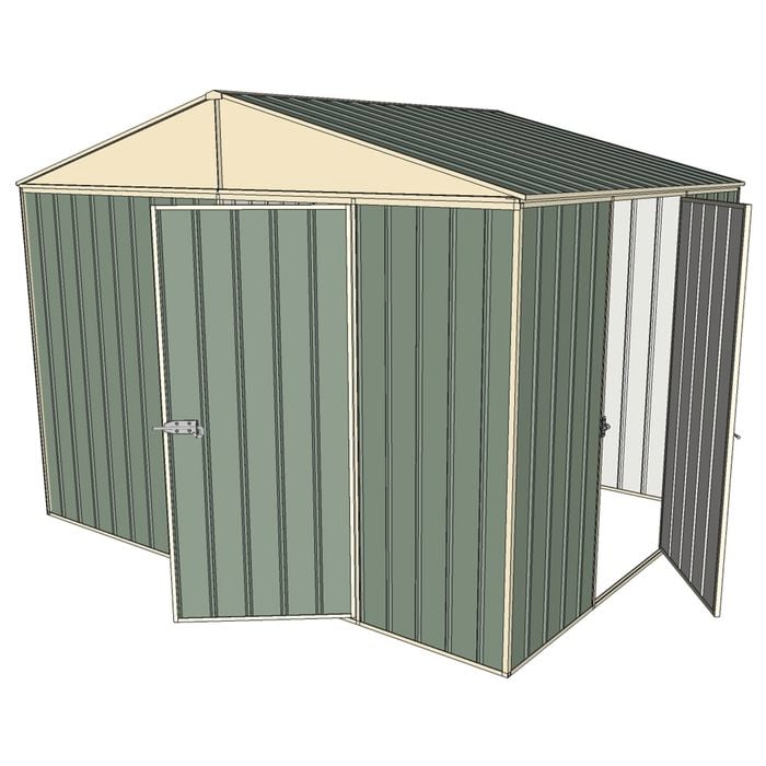 Build-a-Shed 3.0 x 2.3 x 2.3m Gable Single Hinged Side Door Shed - Green