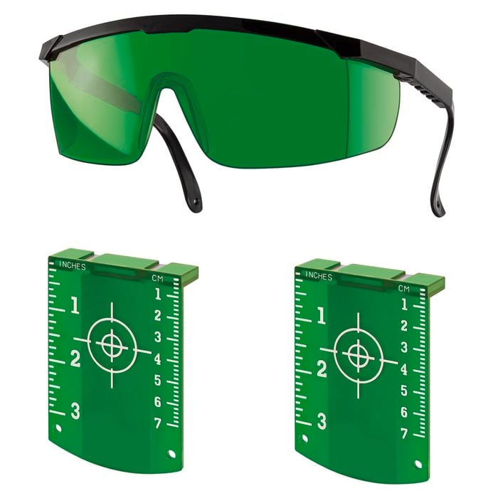 Lasertec Green Laser Targets And Glasses Combo Pack