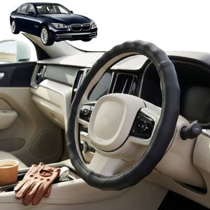 Australian Goose Steering Wheel Cover for BMW 7 Series 2009 - 2015 (F01 F02 F03 F04) Circle Black