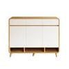 Foret 120cm Shoe Cabinet Modern Shelf Drawer Large Storage Rack Wood Cupboard