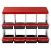 Vevor 8 Compartment Chicken Nest Box Red with Inclined Nesting Boxes