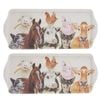 2PK Ashdene Farmyard Faces 2 Rectangular Serving Sandwich Tray 38x16.5cm