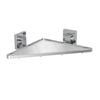 Fusion-Loc 26kg Stainless Steel Suction Frosted Acrylic Corner Shelf