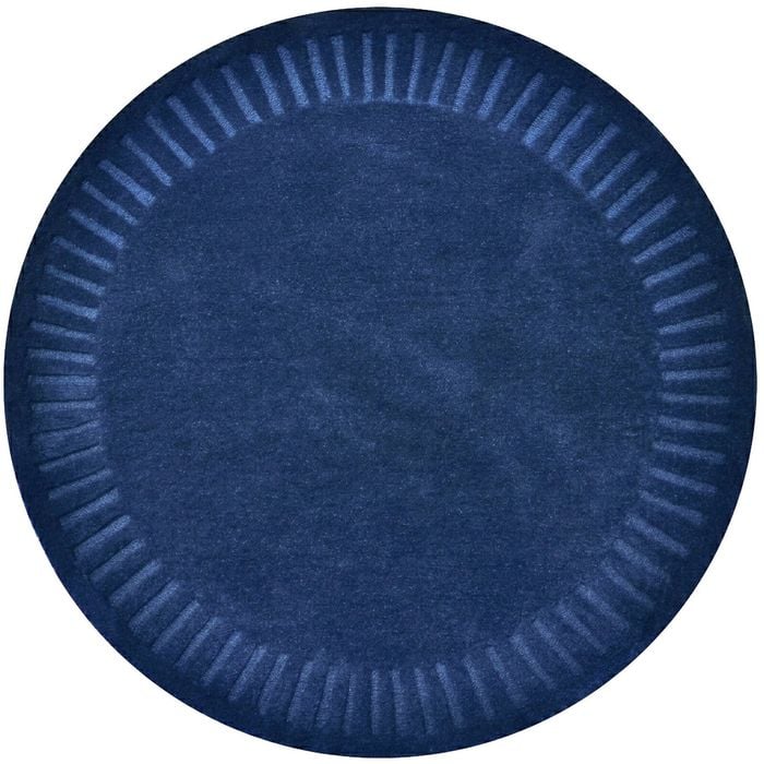 Handtufted Wool Rug-unique 6445-indigo-160x160cm