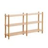 Miuz 2 Tier Tall Bookshelf Display Shelf Solid Oak Book Case Storage Rack Stand
