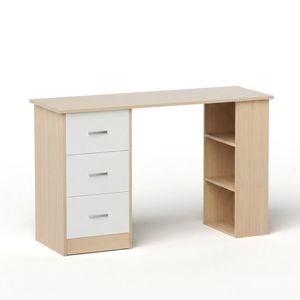 Artiss Office Computer Desk Student Study Table Workstation 3 Drawers 120cm Oak & White