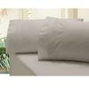 Bloomington Revive 400TC Cotton Sateen Combo Fitted Sheet Set Double (No Flat) Bone Grey