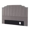Artiss Bed Head Headboard King Velvet 183cm - Grey
