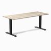 Desky Fixed Height Melamine Office Desk Matte Black Frame 180cm