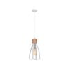 CLA Lighting FARO Wood Convex Cone Pendant Light - White