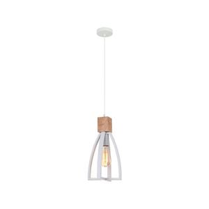 CLA Lighting FARO Wood Convex Cone Pendant Light - White