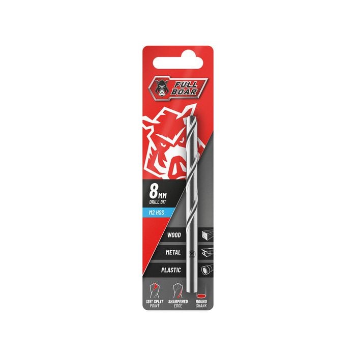 Full Boar 8.0mm M2 HSS Drill Bit