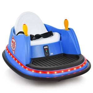 Costway Battery-supported Kids Ride On Bumper Car Electric Toy Car Blue