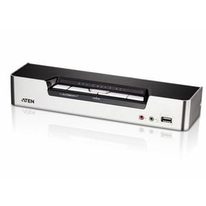 Aten Desktop KVMP Switch 4 Port Single Display HDMI w/ Dolby HD audio, 4x Custom KVM Cables Included, 2x USB Port