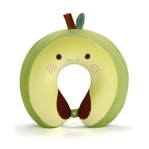 Catzon Cute Cartoon U-Shaped Memory Foam Neck Pillow Travel Essentials-Avocado