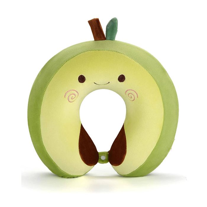 Catzon Cute Cartoon U-Shaped Memory Foam Neck Pillow Travel Essentials-Avocado