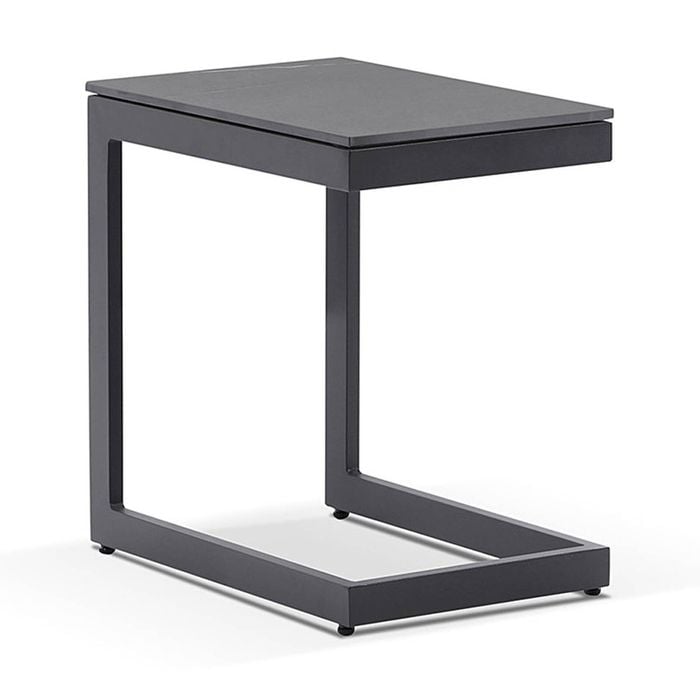 Santorini Outdoor Ceramic And Aluminium Side Table