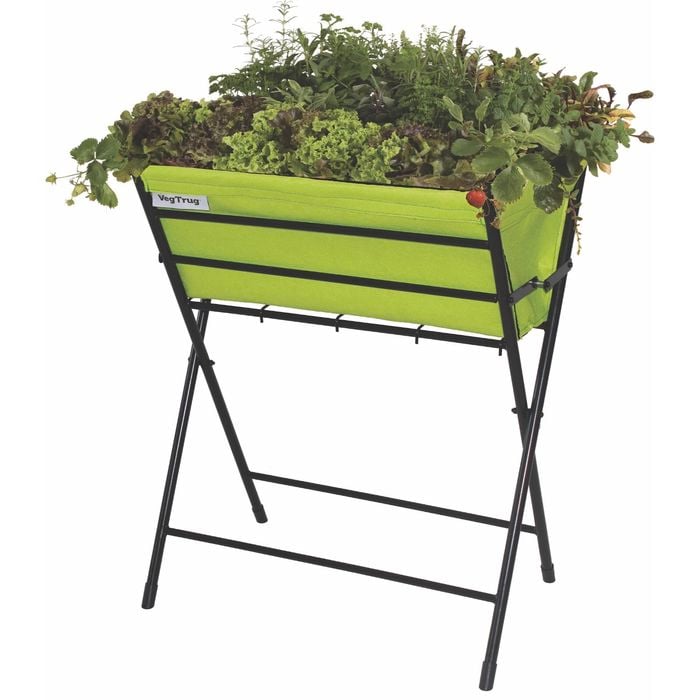 Vegtrug Poppy Felt Raised Garden Planter - Lime Green