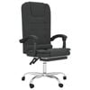 vidaXL Massage Reclining Office Chair Black Faux Leather Electric Swivel Chair