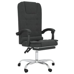 vidaXL Massage Reclining Office Chair Black Faux Leather Electric Swivel Chair