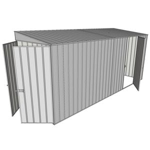 Build-a-Shed 1.5 x 4.5 x 2m Single Hinged Side Door Skillion Shed - Zinc