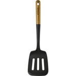 Staub 30cm Silicone Slotted Turner w/ Wood Handle - Brown