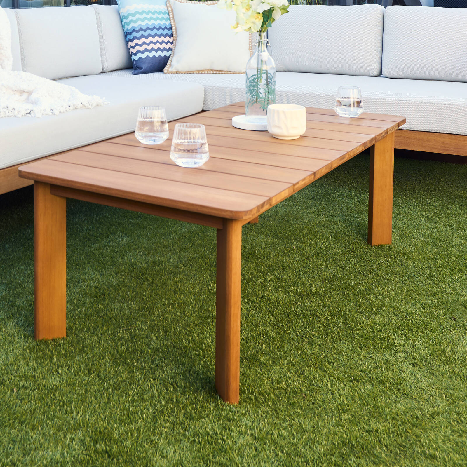 Coffee Table Aluminium Outdoor Lounge Bunnings Kansas Package A