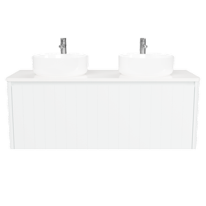New England Joinery 1200mm Noble Double Basin SilkSurface Top Wall Hung Vanity