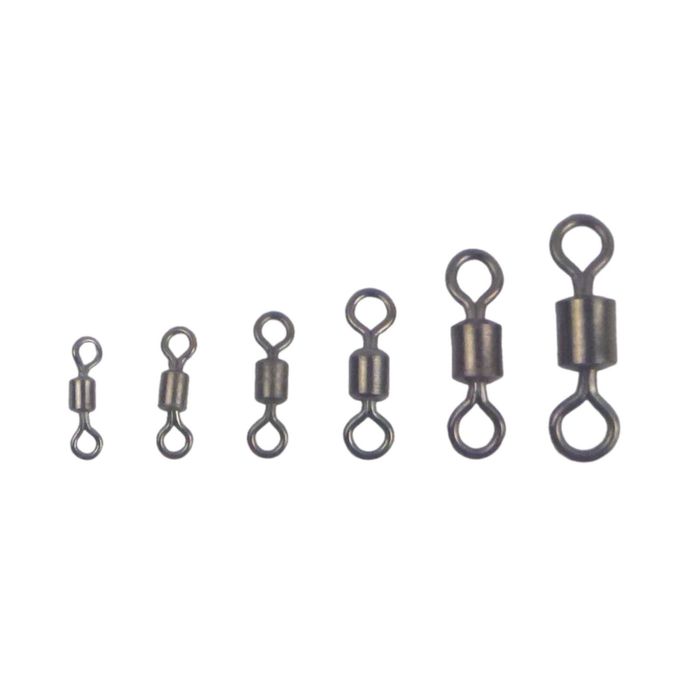 Swimerz Rolling Swivels Black Nickel, Size 4, 30 Pack