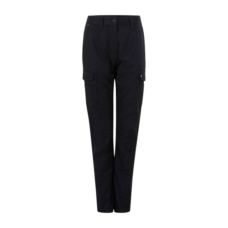 Size 14 Black Womens Cotton Stretch Cargo Pant