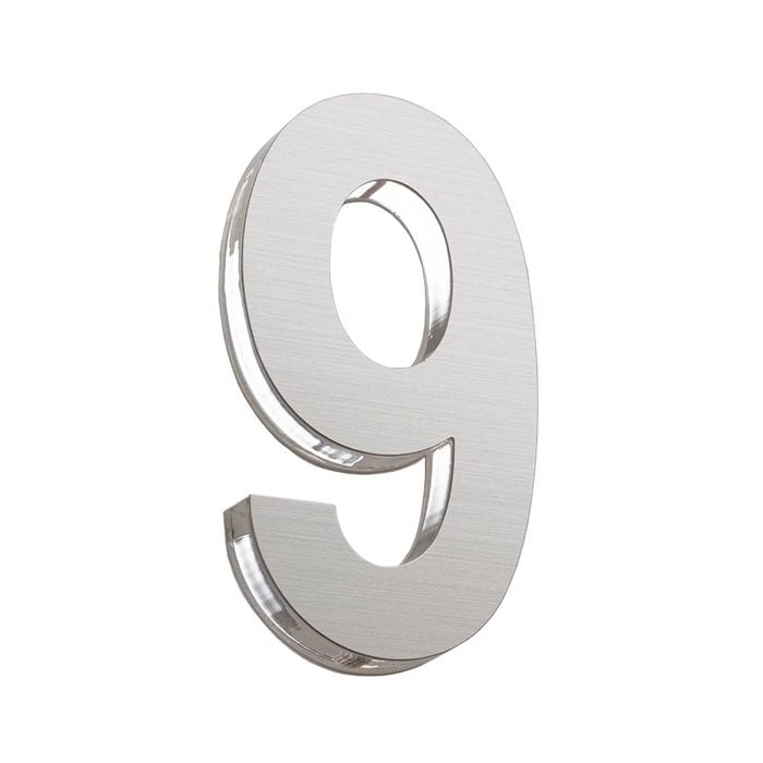 Sandleford 120mm 9 Azure Stainless Steel Numeral