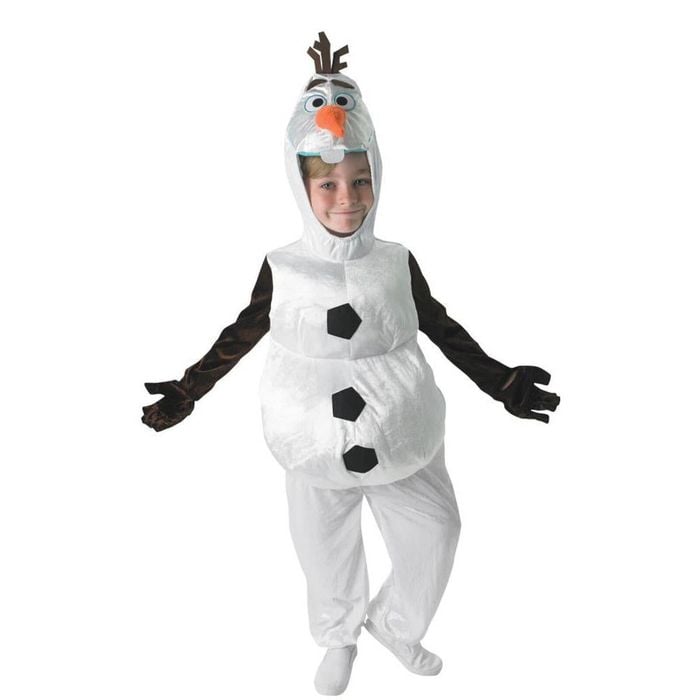 Olaf Snowman Kids Costume with Padded Jumpsuit, Gloves and Character Head, TODDLER