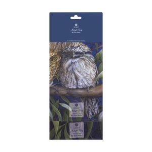 2pc Ashdene Midnight Tawny Kitchen Tea Towel Set Frogmouth Bird Animal Art