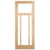 Corinthian 2040 x 920 x 35mm Internal Door White Oak Moda Clear Glass AMODG21 - 920mm