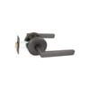 Schlage Graphite Medio Plus Series Rivera Passage Lever Set with QuickFix
