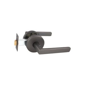Schlage Graphite Medio Plus Series Rivera Passage Lever Set with QuickFix