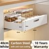 Kitchen Cabinet Pull Out Slide Drawer Shelf Organiser Rack Storage Holder Spices,No Drill Slide Out Drawers 40cm White