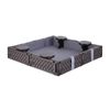 Keezi Kids Sandpit with 4 Seats and Cover 119cm Brown Square