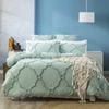 Renee Taylor Moroccan Chenille Vt Washed Tufted Quilt Cover Set Super King Sage
