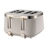 Russell Hobbs Bronte 4 Slice Toaster Toast Machine Four Slot Stone/gold