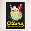 Galrie Ottone Extra Pure Olive Oil Vintage Kitchen Wall Art Poster for Home Decor, White Frame, 70 x 100cm (28 x 40inch)