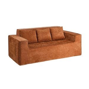 Oikiture Compressed Sofa In A Box Chenille Brown