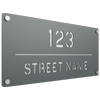 ProtectorAl 580mm x 280mm Light Charcoal Custom House Sign ACM Cut Through