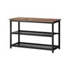 Oikiture Shoe Cabinet Bench Shoes Rack Shelf Storage 3-tier Industrial Furniture