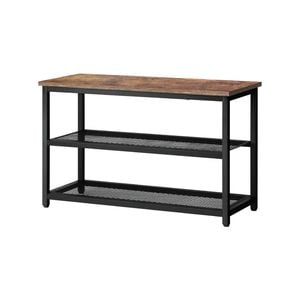 Oikiture Shoe Cabinet Bench Shoes Rack Shelf Storage 3-tier Industrial Furniture