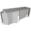Build-a-Shed 1.5 x 6 x 2m Skillion Double and Single Hinged Side Doors Shed - Zinc