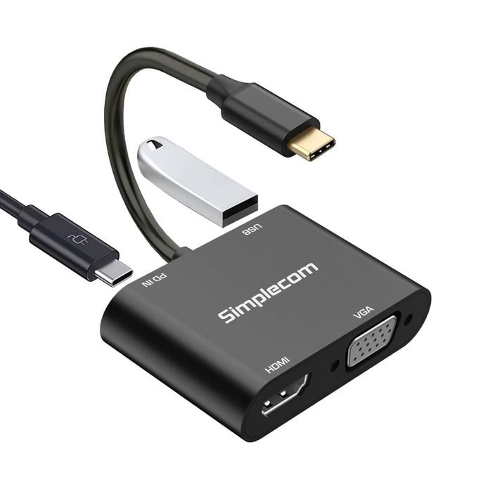 Simplecom Da440 4-in-1 Usb-c Multiport Adapter With Power Delivery
