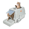20L Large Anti-Leak Enclosed Cat Litter Box Stainless Steel Detachable
