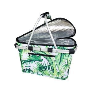 Sachi Insulated Carry Basket with Lid - Jungle Leaf